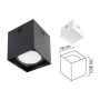 LED Surface Light SANDRA-SQ10/XL 10W black 4200K