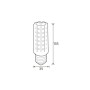 10x pcs. LED Capsule Lamp CORN-7 7W E27 6400K