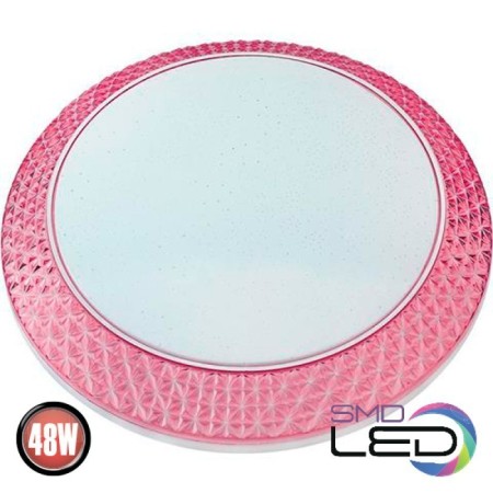 LED Decorative Ceilling Lamp PHANTOM-48 48W pink 6400K