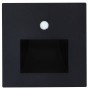 Staircase Recessed Type LED Lamp With PIR Sensor DIAMOND 1W BLACK 4200K 110-265V