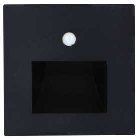 Staircase Recessed Type LED Lamp With PIR Sensor DIAMOND 1W BLACK 4200K 110-265V