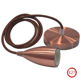 Pendant lamp EDISON Light fixture E27 Red Copper 1m