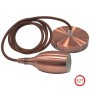 Pendant Lamp WEBER Light fixture Copper E27 1m