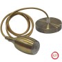 Pendant Lamp WEBER Light fixture Bronze E27 1m