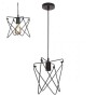 Pendant Hanging lamp KEPLER E27 Black 1m