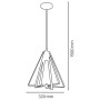 Pendant Hanging lamp MAXWELL E27 black 1m