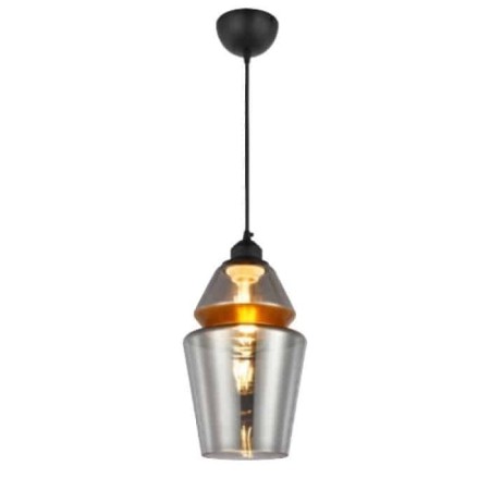 Pendant lamp SPARK-2 Titanium + Copper E27