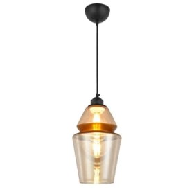 Pendant lamp SPARK-2 Amber + Copper E27