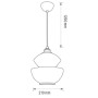 Pendant Glass Lamp HARMONY-1 E27 Titanium E27