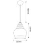 Pendant Glass Lamp RONDO Titanium E27