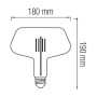 10x pcs. LED Filament Bulb GINZA 8W E27 Amber