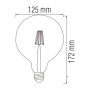 10x pcs. LED FILAMENT Bulb RUSTIC GLOBE-6 6W E27 2200K