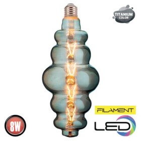 10x pcs. LED Filament Bulb ORIGAMI 8W E27 Titanium