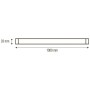 1m Lighting Track - Powered Single phase rail for LED / Max. 16A, White