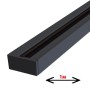 1m Lighting Track - Powered Single phase rail for LED / Max. 16A, Black