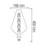 10x pcs. LED Filament Bulb PARADOX-XL 8W E27 Amber