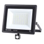 Led Projector Floodlight LEON/S-50 50W with PIR-Sensor 6400K IP65 Black