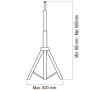 Projector and Spotlight Stand TRIPOD SINGLE 1.8M