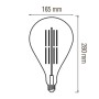 10x pcs. LED Bulb Filament TOLEDO 8W E27 Titanium