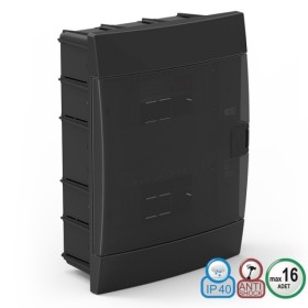 16 Modules Flush Mount Distribution Box Black