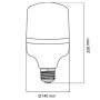 10x pcs. Led Bulb TORCH-80 80W 6400K E27