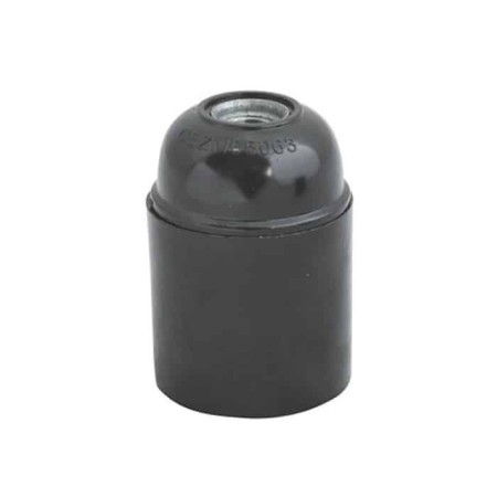 Lamp Holder Bakelite E27, Black