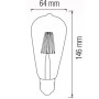 10x pcs. LED Filament Bulb RUSTIC VINTAGE-6 6W E27 2200K