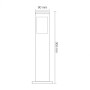 Garden Stand-Light POPLAR/SQ-3 E27 60W Type 3 Black