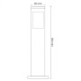 Garden Stand-Light POPLAR/SQ-4 E27 60W Type 4 Black