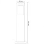 Garden Stand-Light POPLAR/SQ-5 E27 60W Type 5 Black