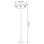 Garden Stand-Light NAR-7 E27 max. 3x60W Black