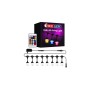 Led String Light SET 12W/each bulb PARADISE Linkable 18m / 24Bulbs RGB Black