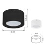 LED Surface Light SANDRA-10 Overhead Light 10W Black