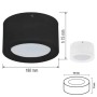 LED Surface Light SANDRA-15 Overhead Light 15W Black