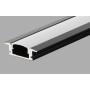 R1 Recessed Type Aluminium Profile 3meter for LED-Strips, Black PROFILE-R1