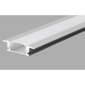 R1 Recessed Type Aluminium Profile 3meter for LED-Strips, Silver PROFILE-R1