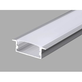 R2 Recessed Type Aluminium Profile 3meter for LED-Strips, Silver PROFILE-R2