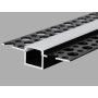 R6 Recessed Type Aluminium Profile 3meter for LED-Strips, Black PROFILE-R6