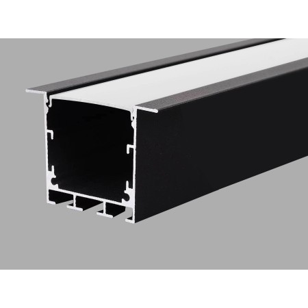 R7 Recessed Type Aluminium Profile 3meter for LED-Strips, Black PROFILE-R7