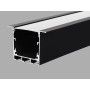 R7 Recessed Type Aluminium Profile 3meter for LED-Strips, Black PROFILE-R7