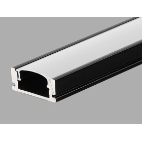 S1 Surface Type Aluminium Profile 3meter for LED-Strips, Black PROFILE-S1