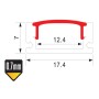 S1 Surface Type Aluminium Profile 3meter for LED-Strips, Black PROFILE-S1