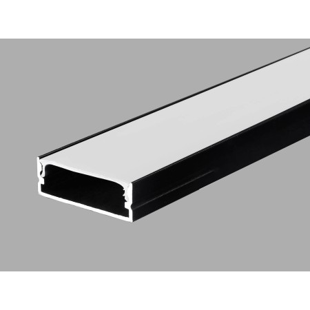 S4 Surface Type Aluminium Profile 3meter for LED-Strips, Black PROFILE-S4