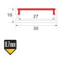 S4 Surface Type Aluminium Profile 3meter for LED-Strips, Silver PROFILE-S4