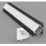 C1 Corner Type Aluminium Profile 3meter for LED-Strips, Black PROFILE-C1