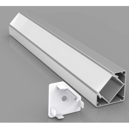 C1 Corner Type Aluminium Profile 3meter for LED-Strips, Silver PROFILE-C1