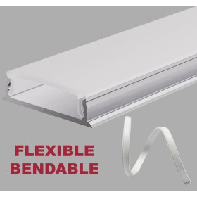 F1 Flexible Type Aluminium Profile 3meter for LED-Strips, Silver PROFILE-F1