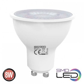 10 pezzi. Lente spot LED CONVEX-8 8W GU10