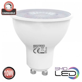 10x pièces. Spot LED coloré VISION-10 10W GU10 4200K dimmable