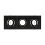 Recessed Downlight Fitting PETUNIA-3 Full Black MR16